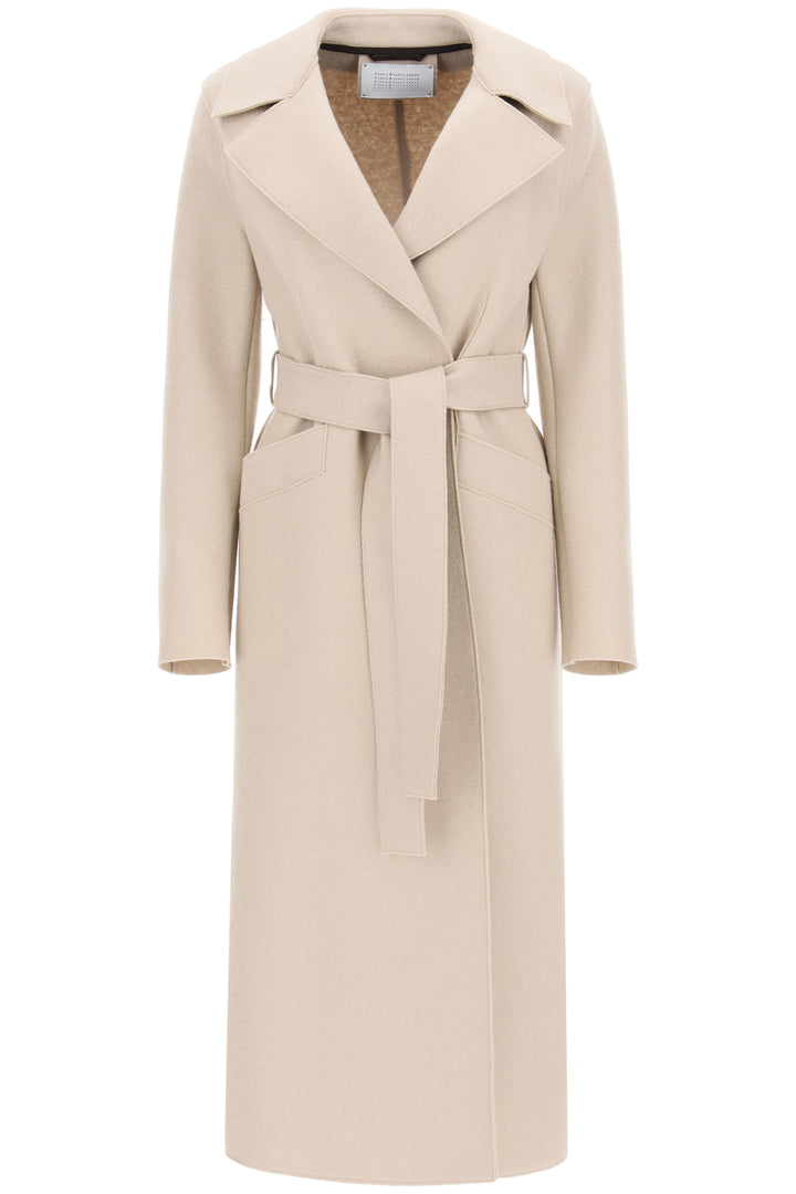 Harris Wharf London long coat in pressed wool