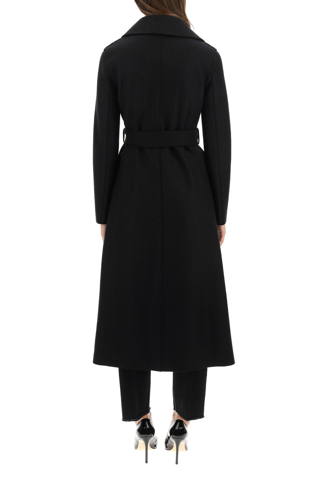 Harris Wharf London long coat in pressed wool