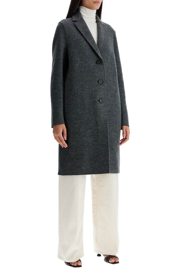 Harris Wharf London single-breasted wool coat in boiled