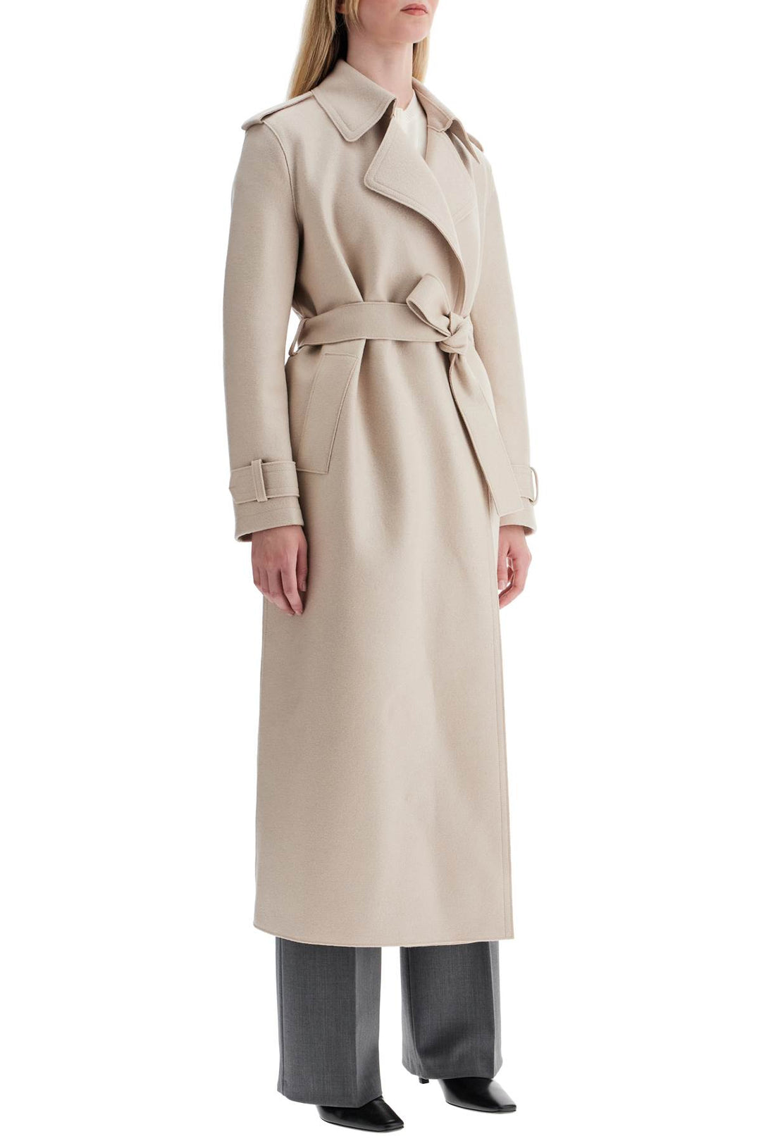 Harris Wharf London wool robe coat