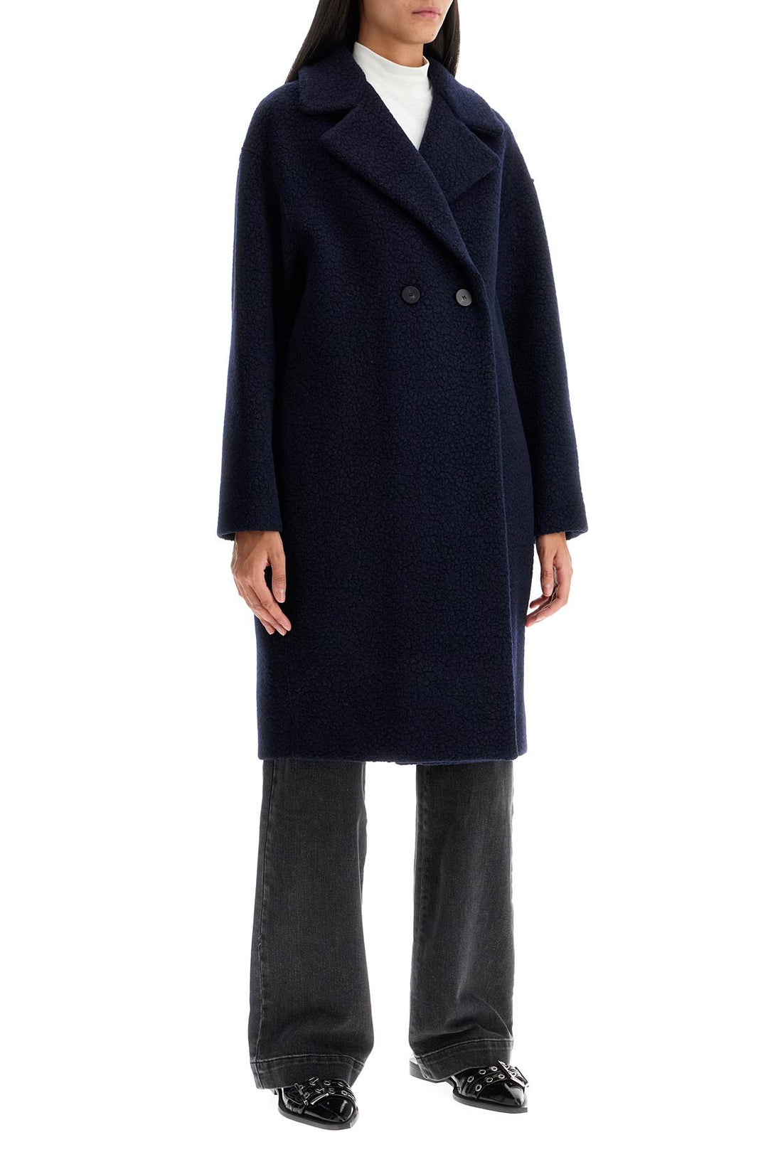 Harris Wharf London double-breasted wool coat