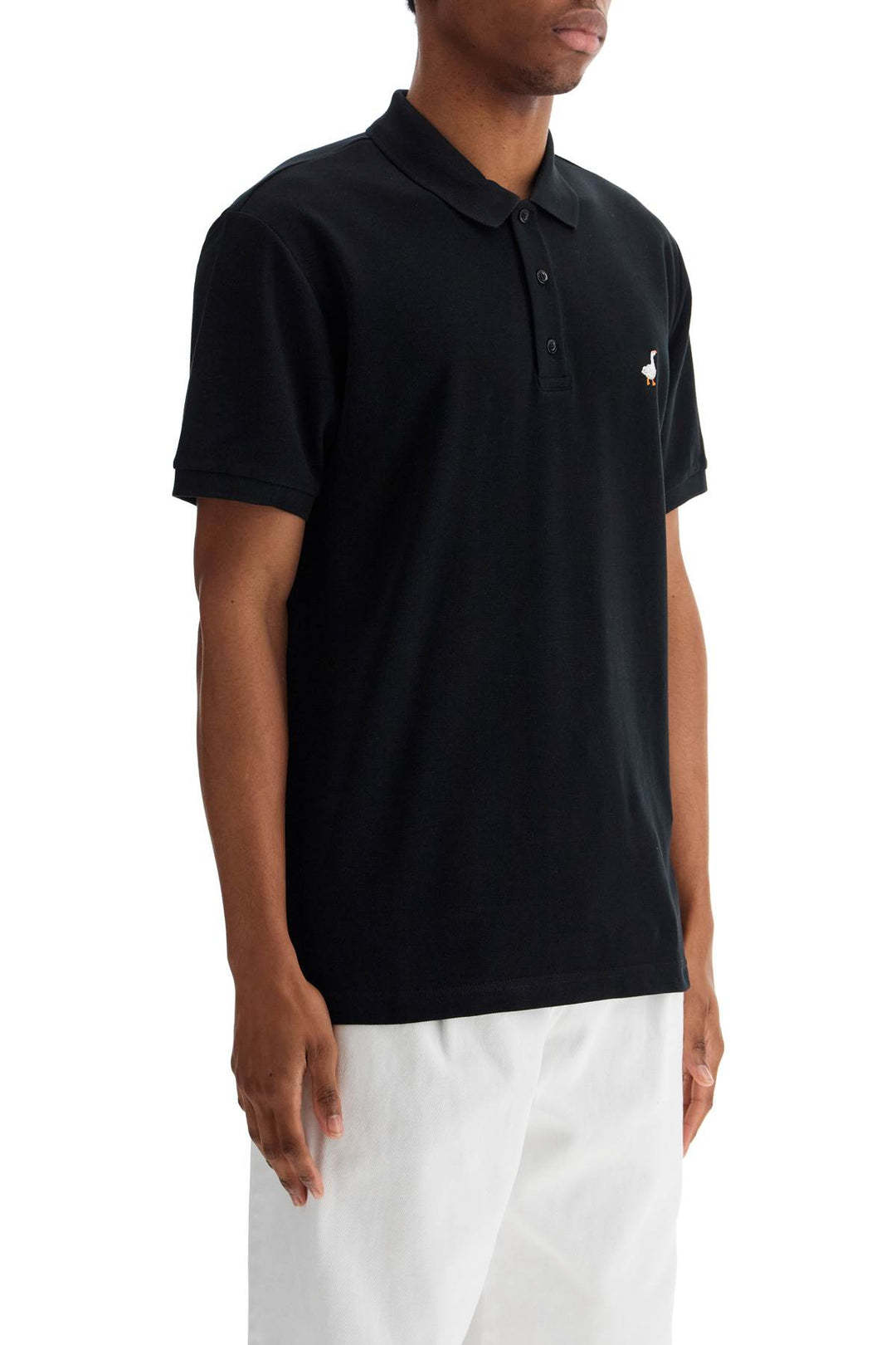 Moschino black cotton polo