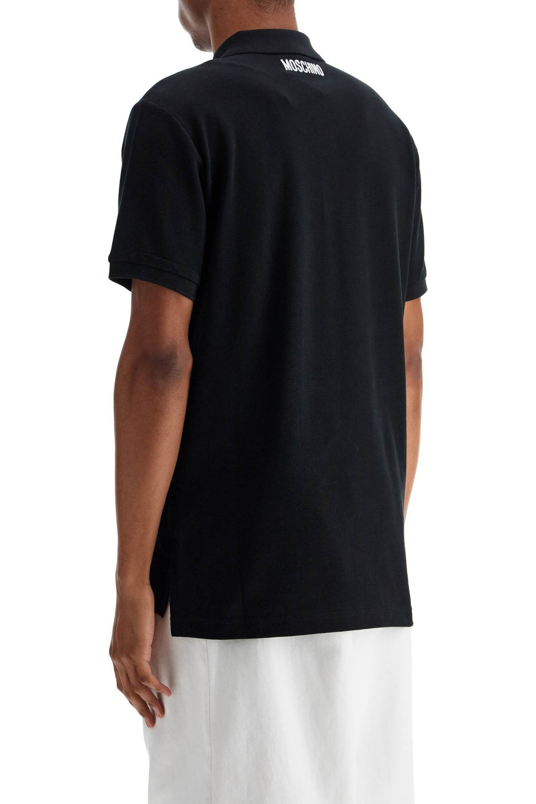 Moschino black cotton polo