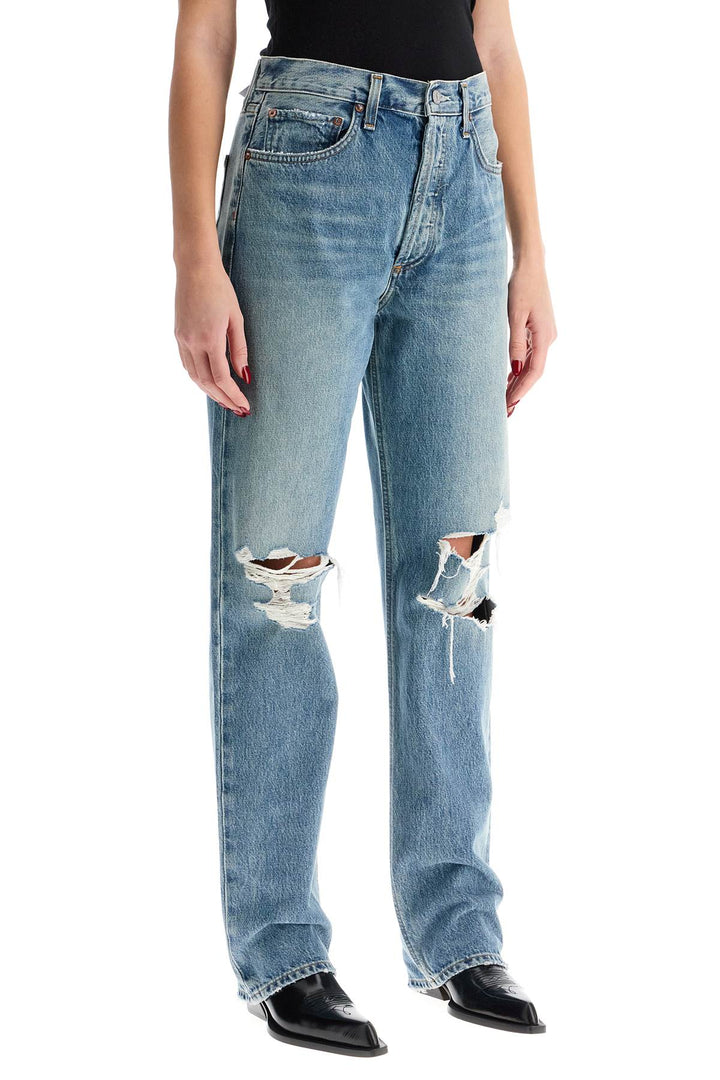 Agolde Straight Kelly Distressed Jeans