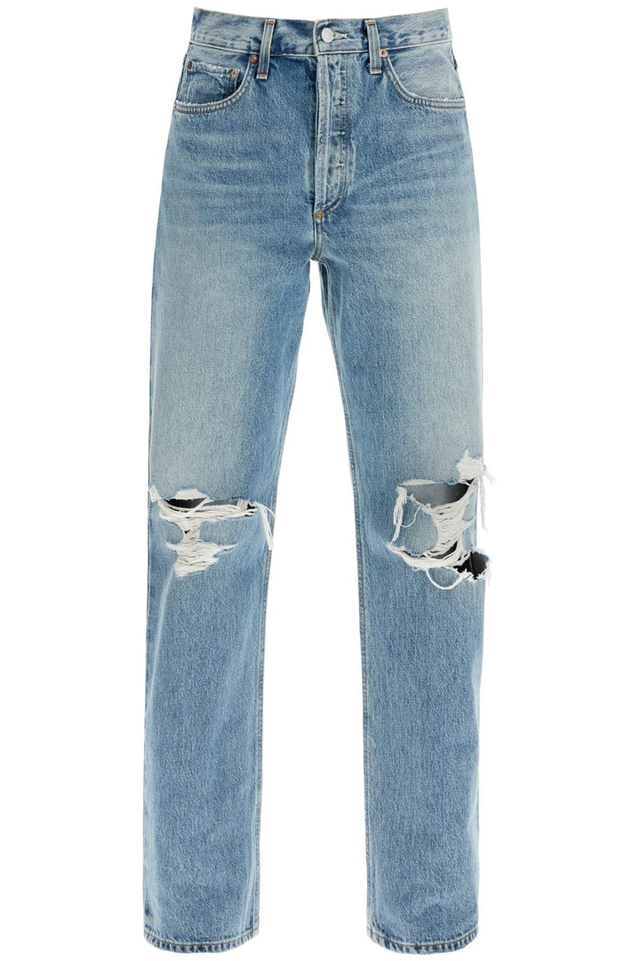 Agolde Straight Kelly Distressed Jeans