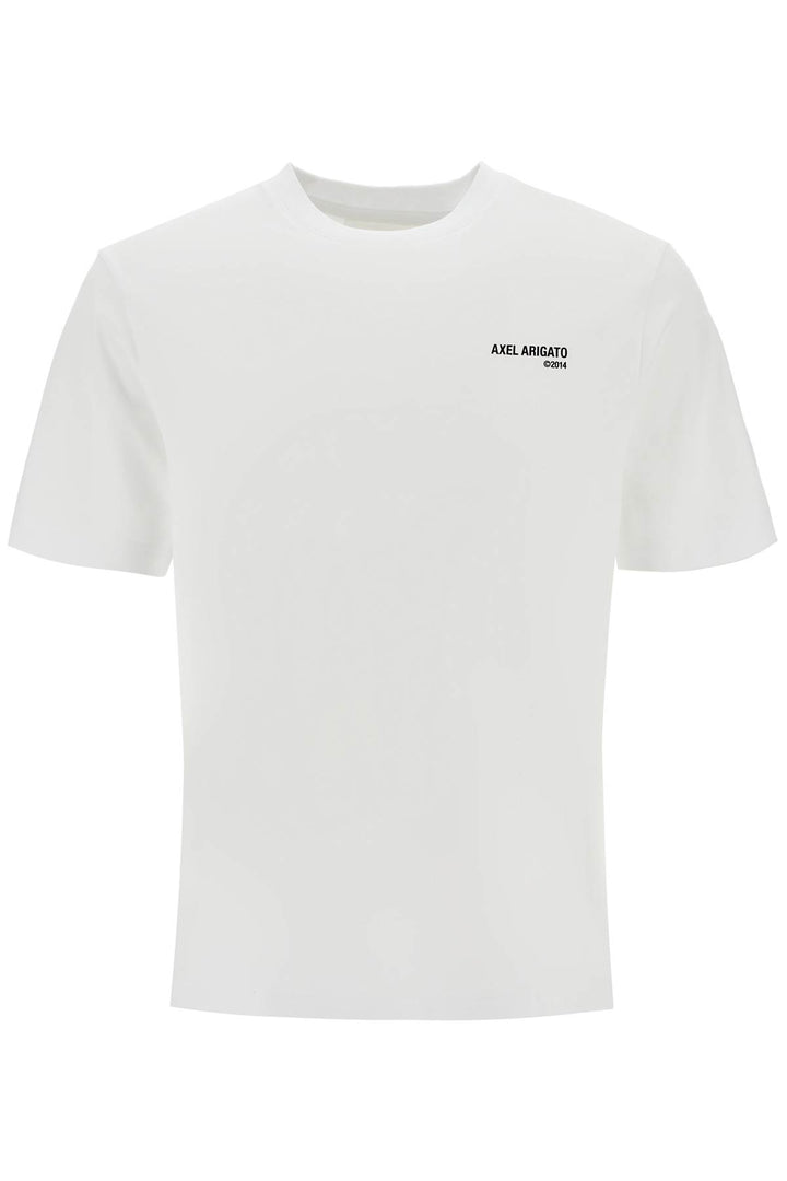 Axel Arigato white organic cotton crew neck t-shirt with discreet logo