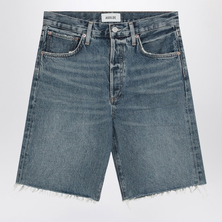 AGOLDE Raw-cut denim shorts