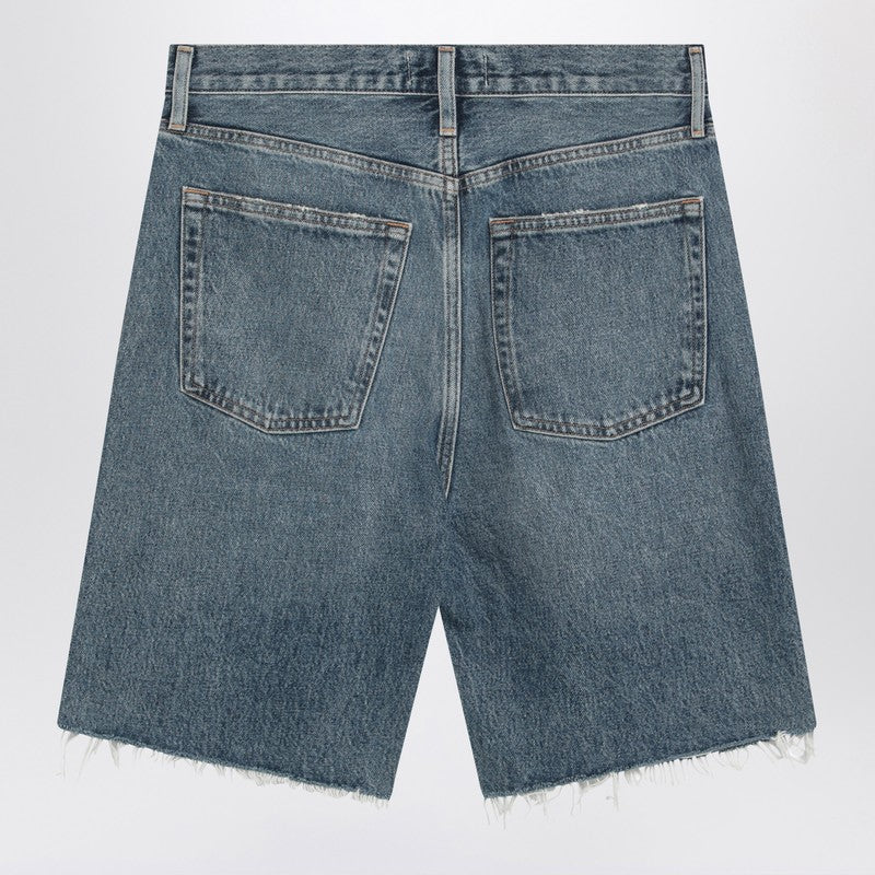 AGOLDE Raw-cut denim shorts