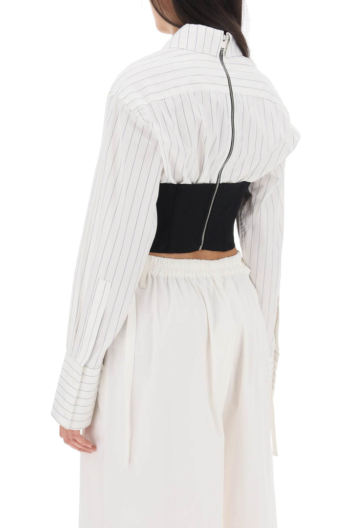 Dion Lee cropped shirt with underbust corset