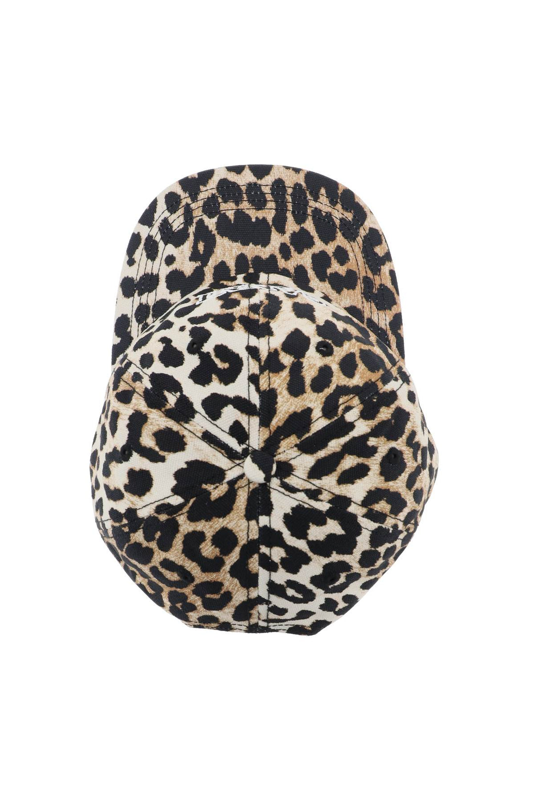 Ganni Leopard Baseball Cap