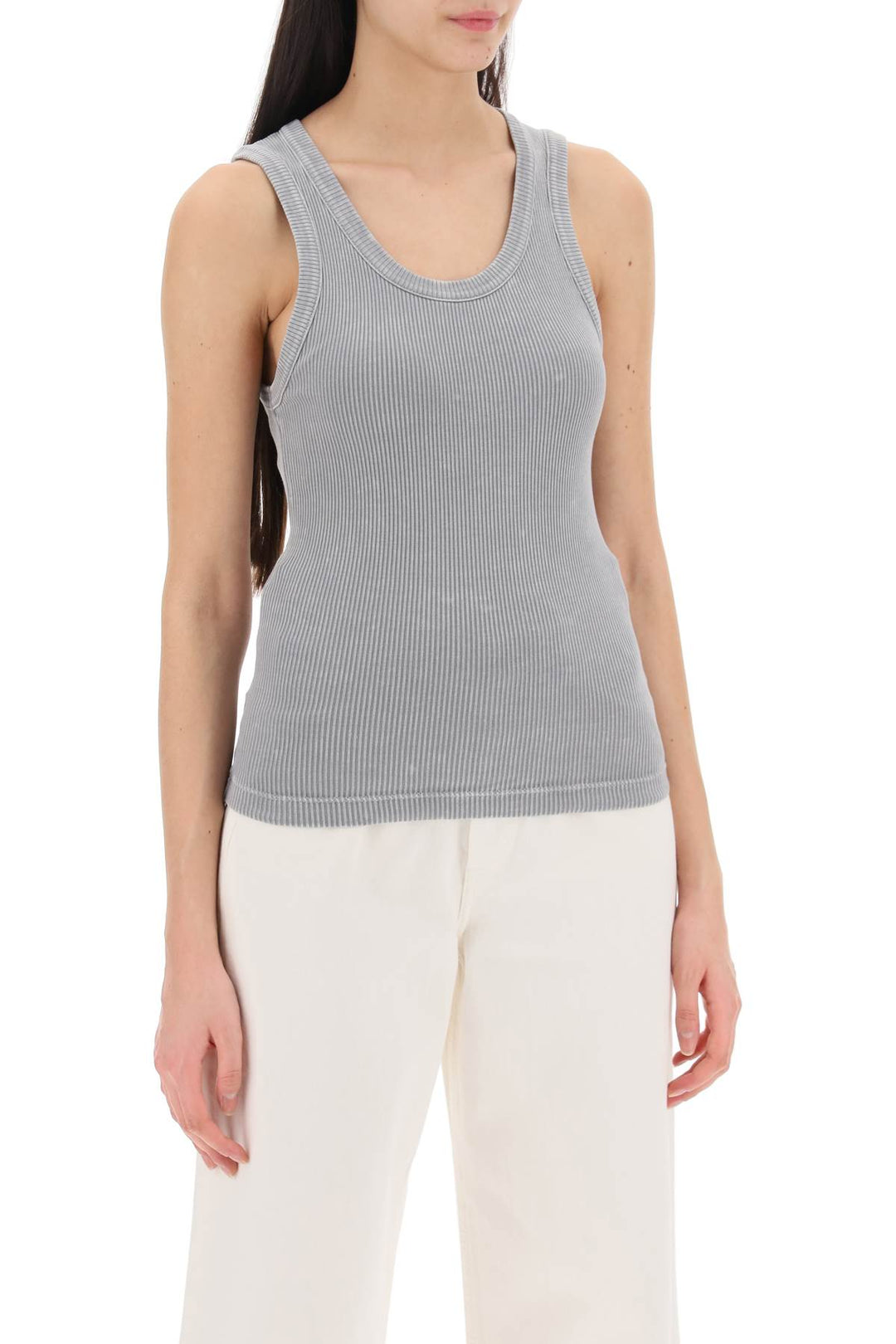 Agolde ribbed poppy sleeveless tank top