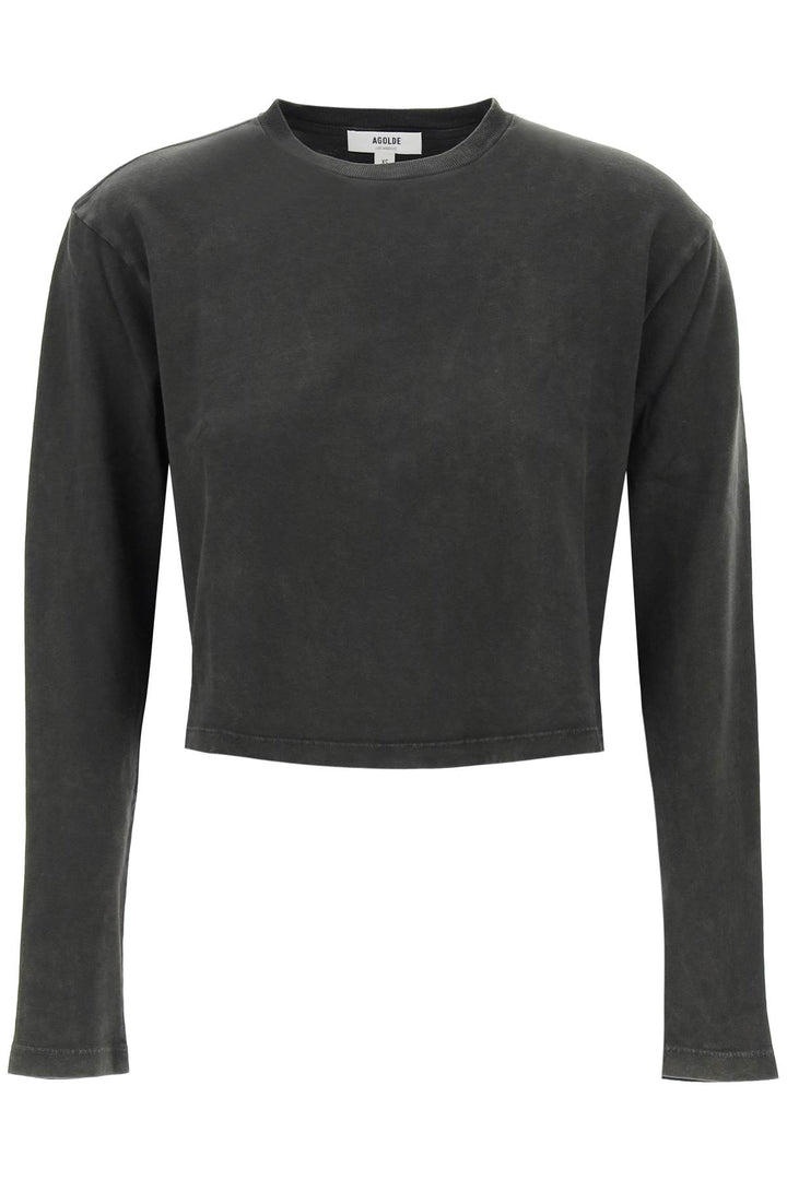 Agolde cropped long-sleeved mason t-shirt