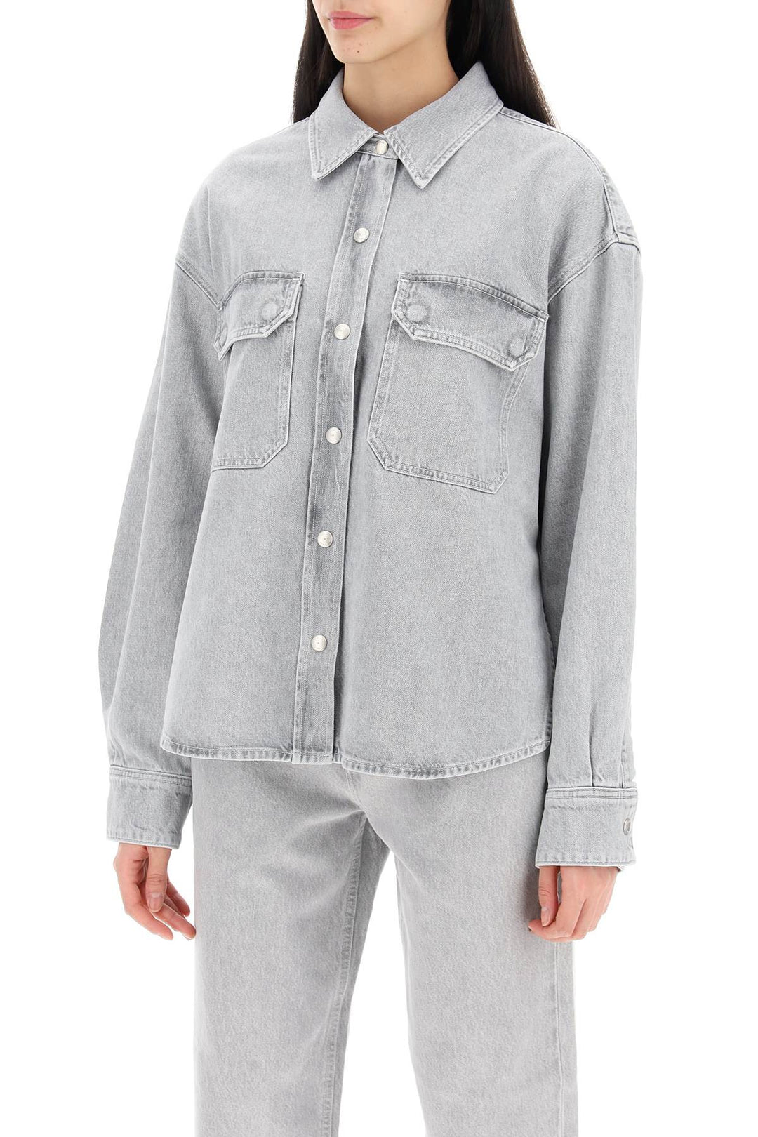 Agolde gwen denim shirt