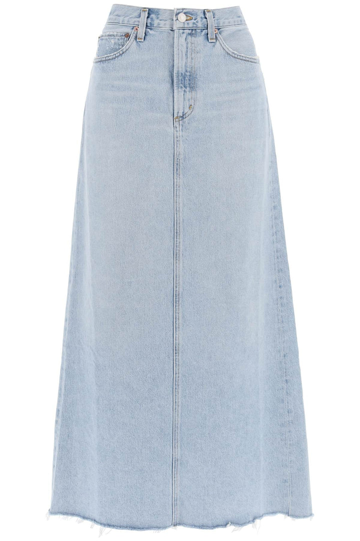 Agolde hilla maxi skirt in denim