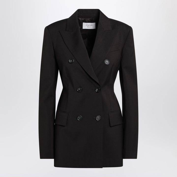 Sportmax Double-breasted wool jacket