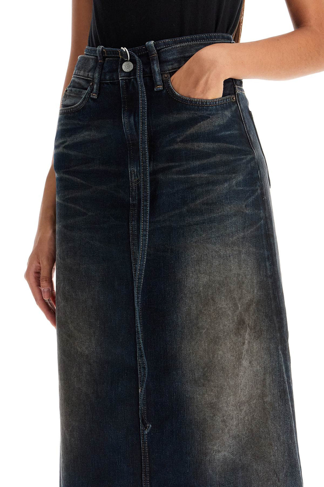 Acne Studios maxi denim skirt with waist strap