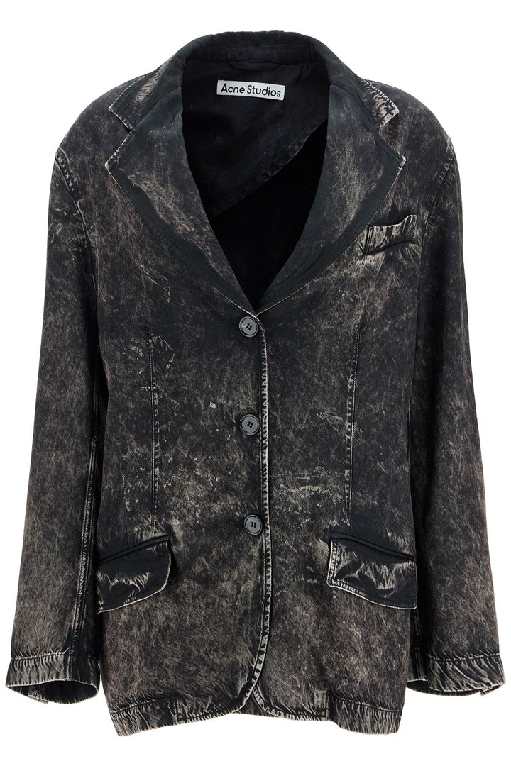 Acne Studios "viscose trompe l'oeil denim print Blazer