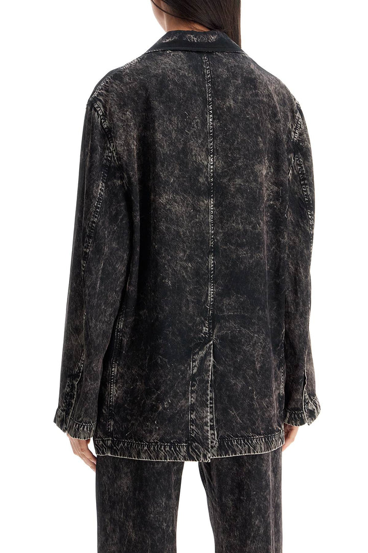 Acne Studios "viscose trompe l'oeil denim print Blazer