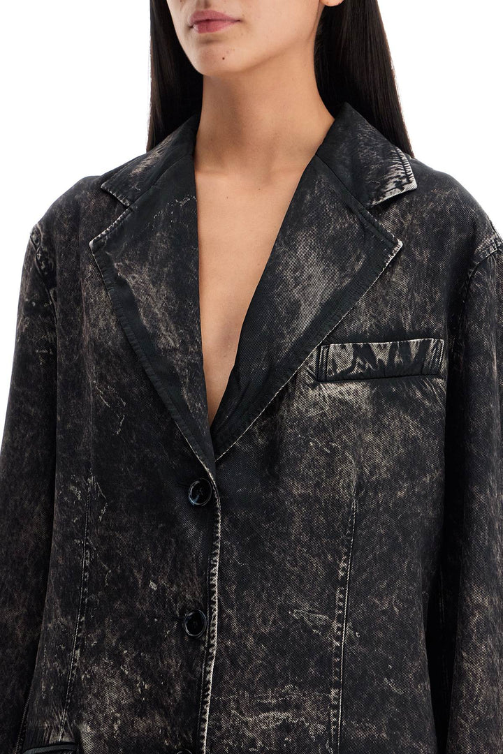 Acne Studios "viscose trompe l'oeil denim print Blazer