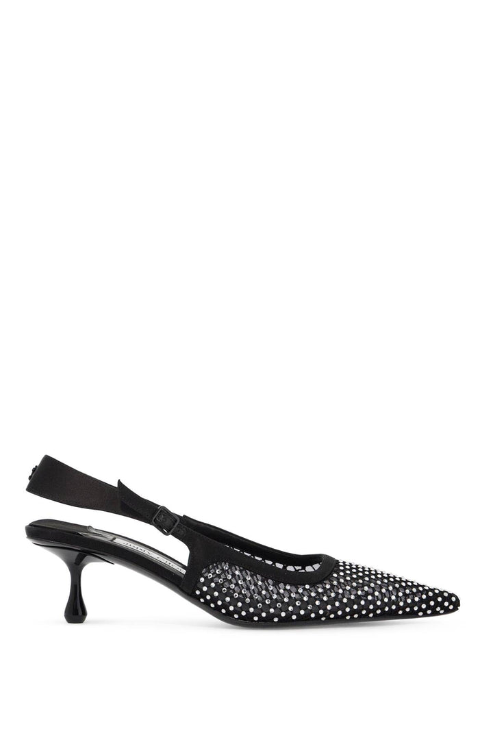 Jimmy Choo mesh and satin slingback amel 50