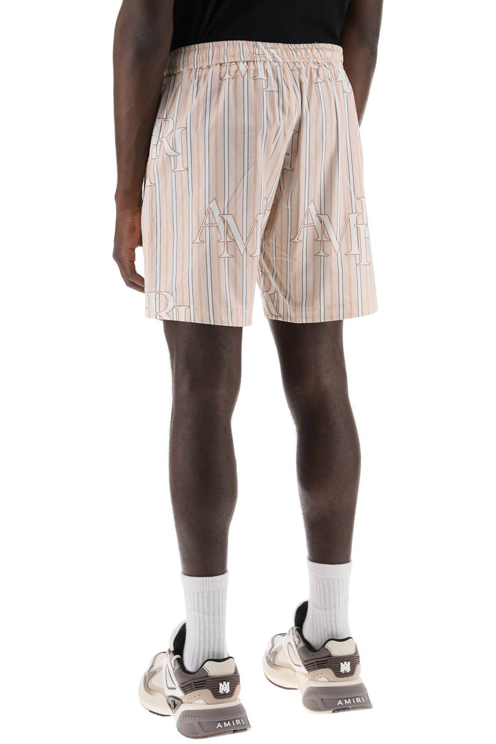 Amiri stripe bermuda shorts with logo