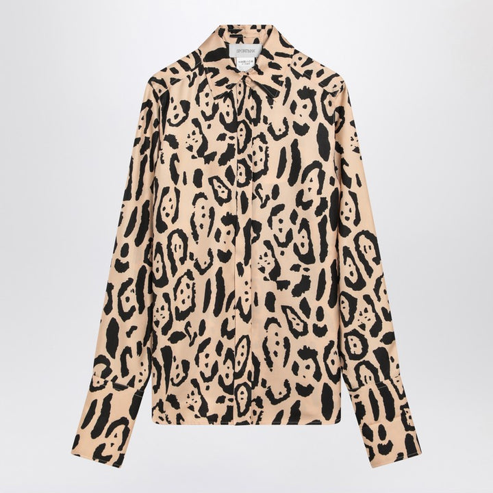 Sportmax Silk animal print shirt