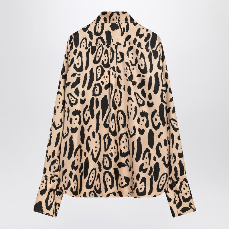 Sportmax Silk animal print shirt