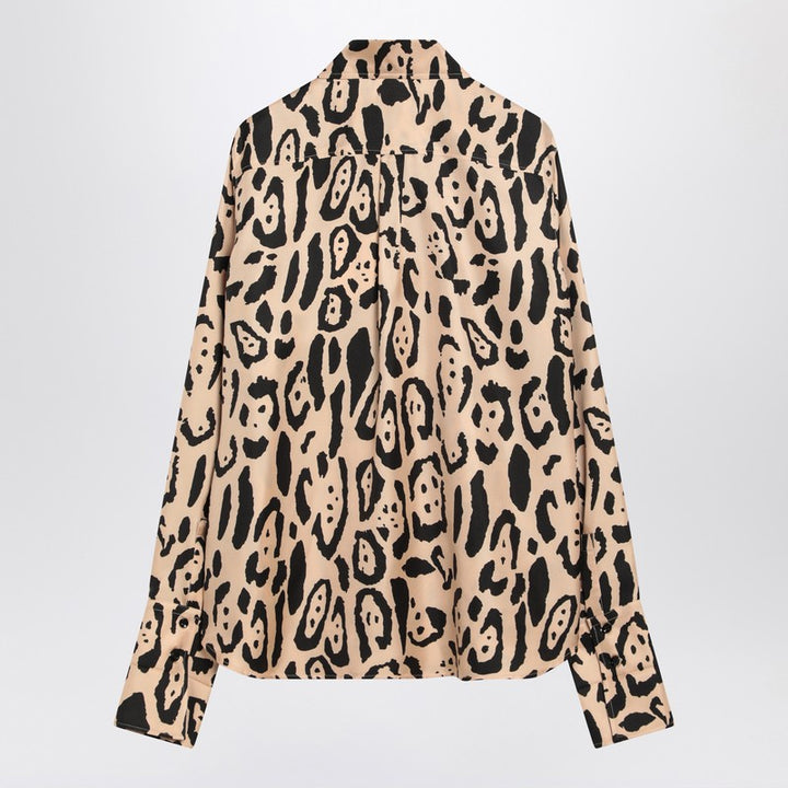 Sportmax Silk animal print shirt