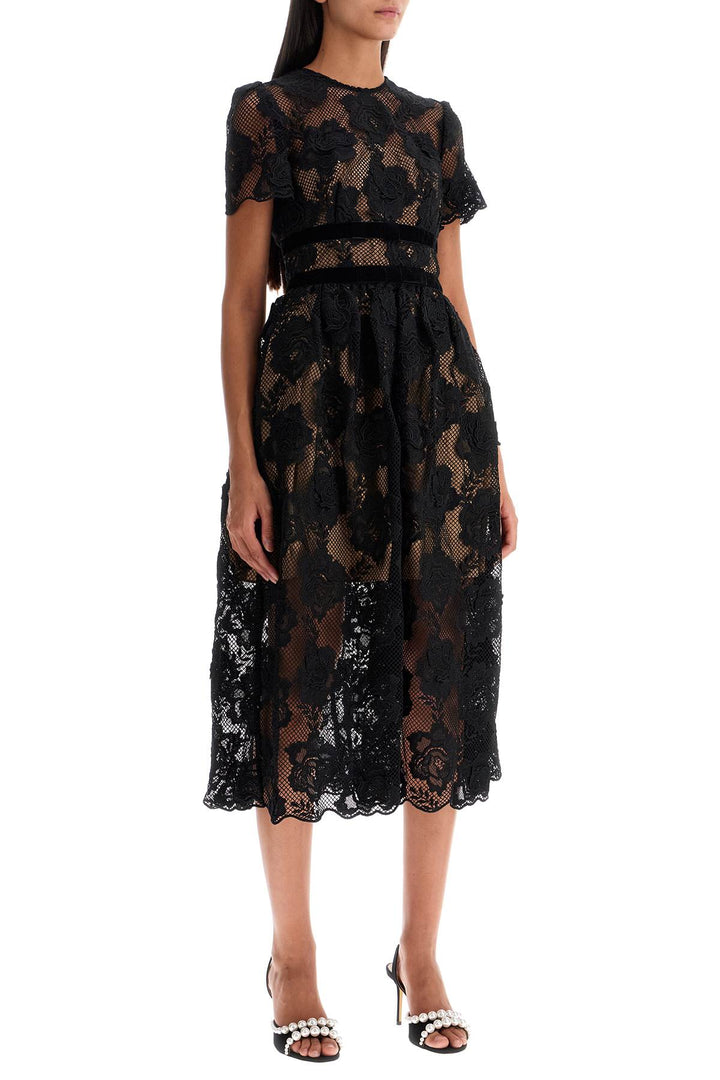 Self Portrait midi lace dress