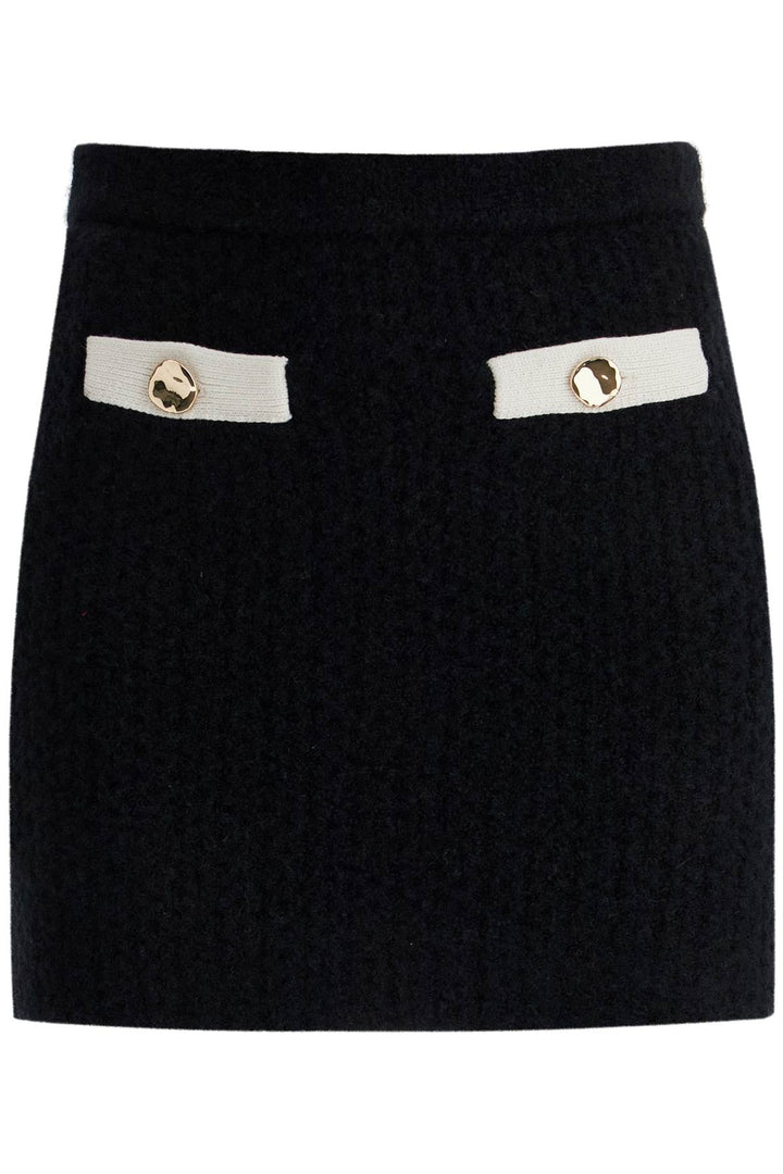 Self-Portrait alpaca knit mini skirt