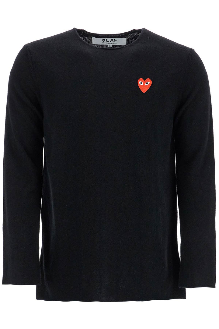 Comme Des Garcons Play wool sweater with red heart logo