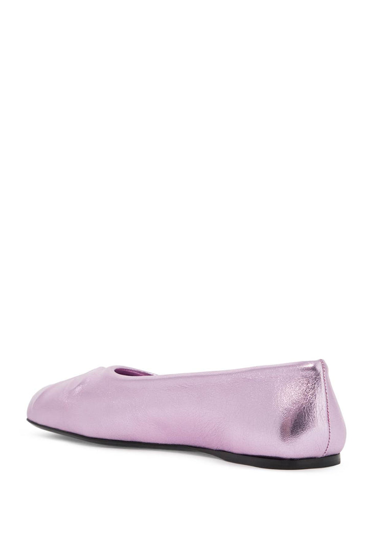 Marni metallic little bow ballerinas