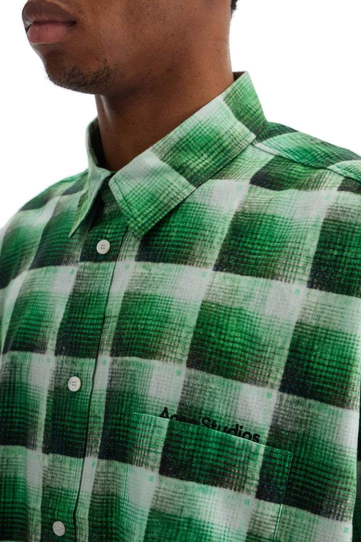 Acne Studios checkered cotton flannel shirt