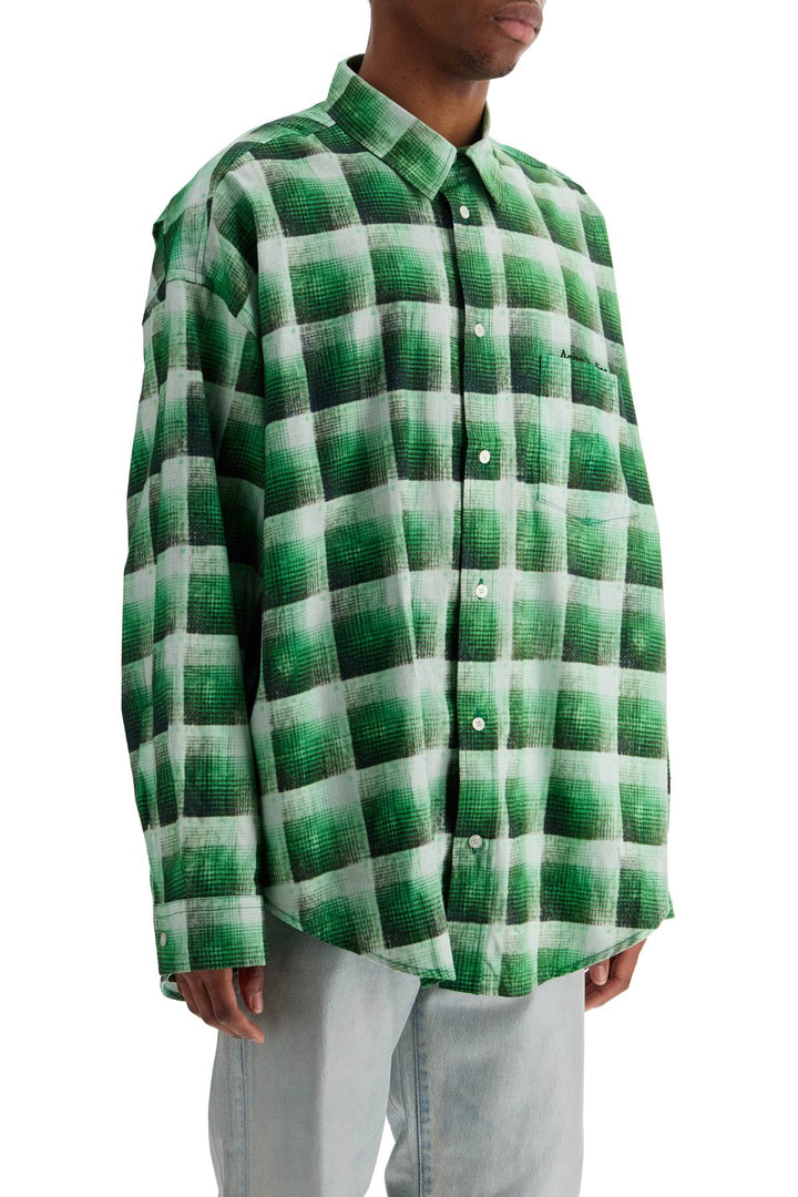 Acne Studios checkered cotton flannel shirt