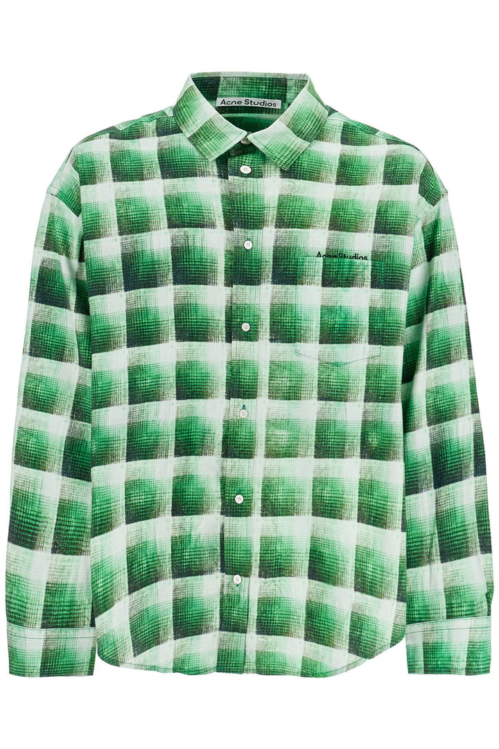 Acne Studios checkered cotton flannel shirt