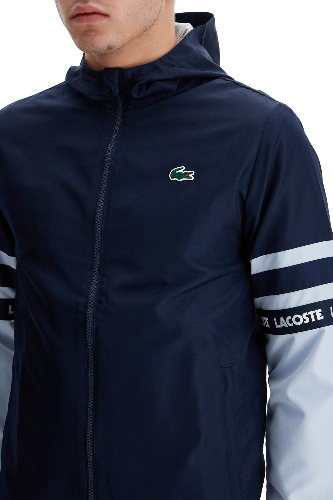 Lacoste jacket with contrasting sleeves