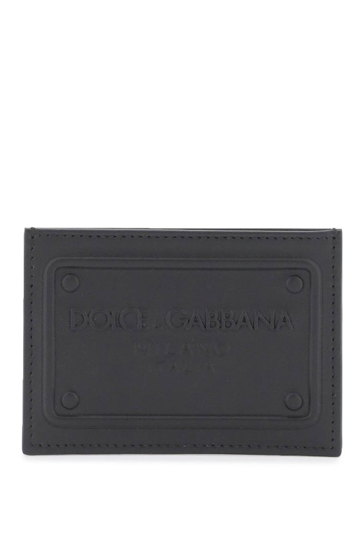 Dolce & Gabbana embossed logo leather cardholder