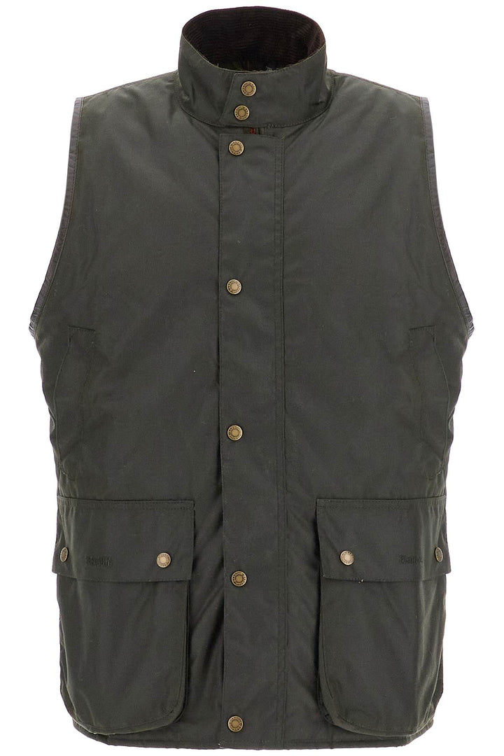 Barbour x Baracuta waxed cotton vest for men