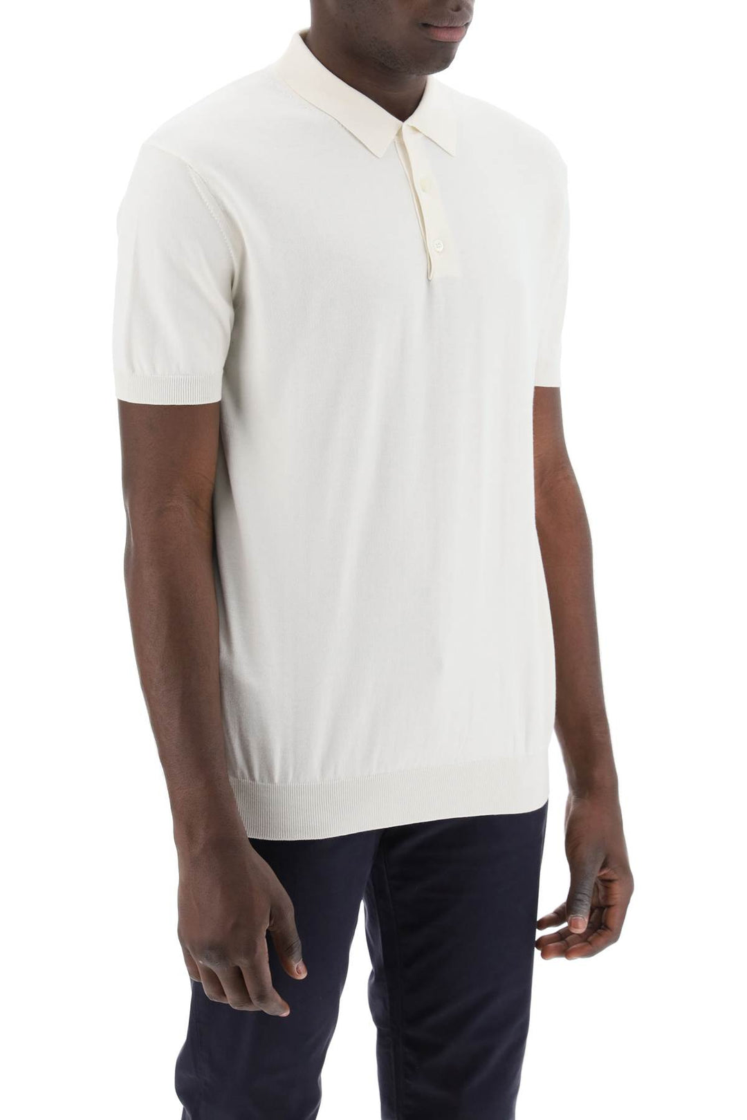 Baracuta short-sleeved cotton polo shirt