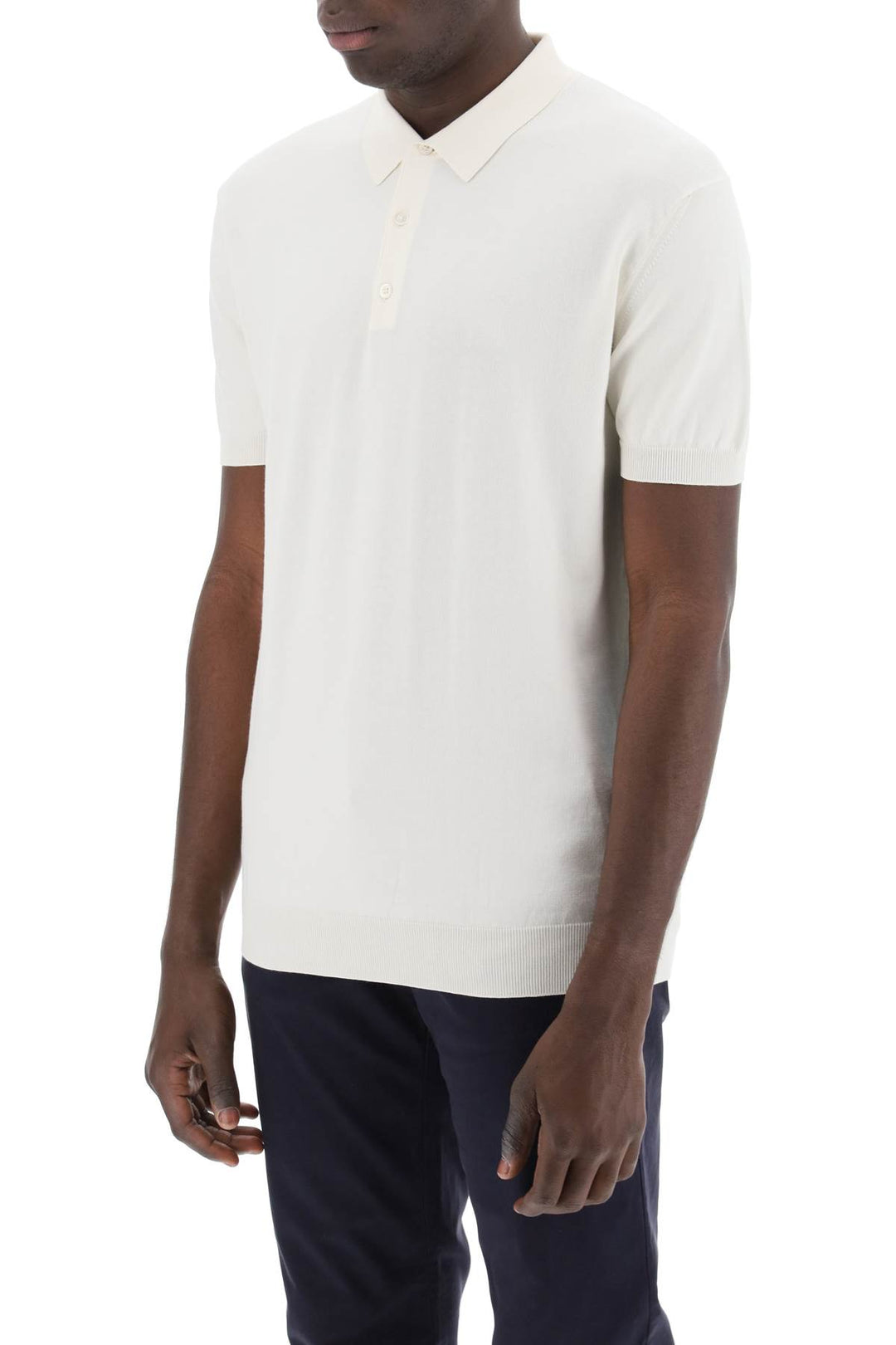 Baracuta short-sleeved cotton polo shirt