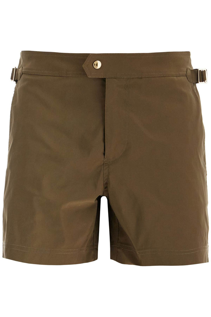 Tom Ford high-waisted military swim shorts