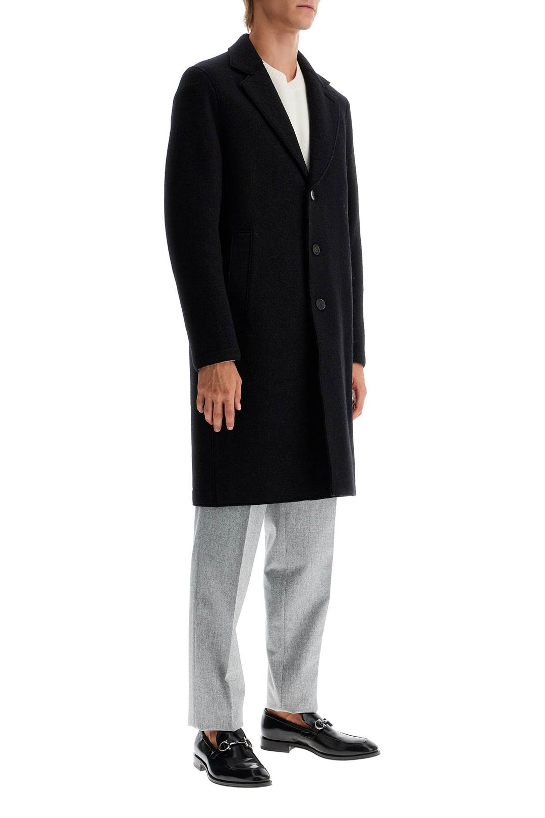 Harris Wharf London single-breasted wool coat