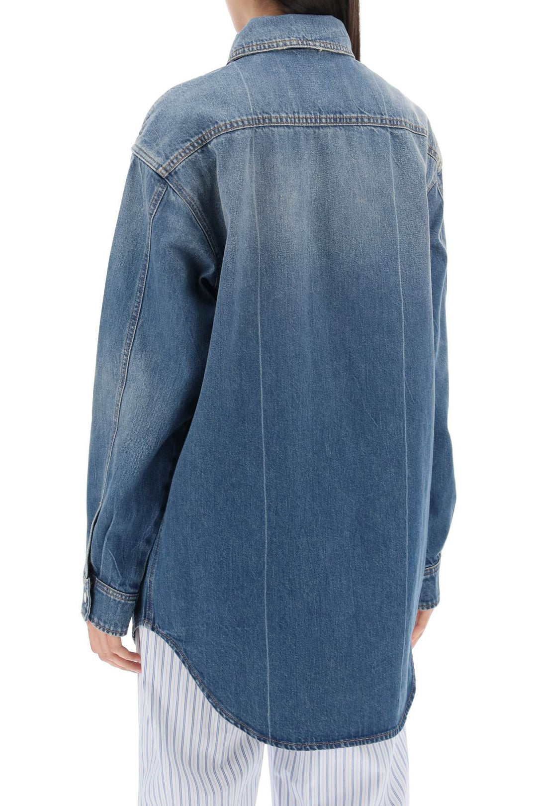 Closed denim overshirt made of recycled cotton blend