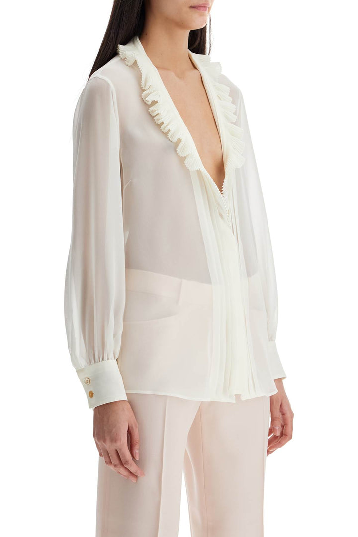 Tom Ford silk shirt with ruffled collar