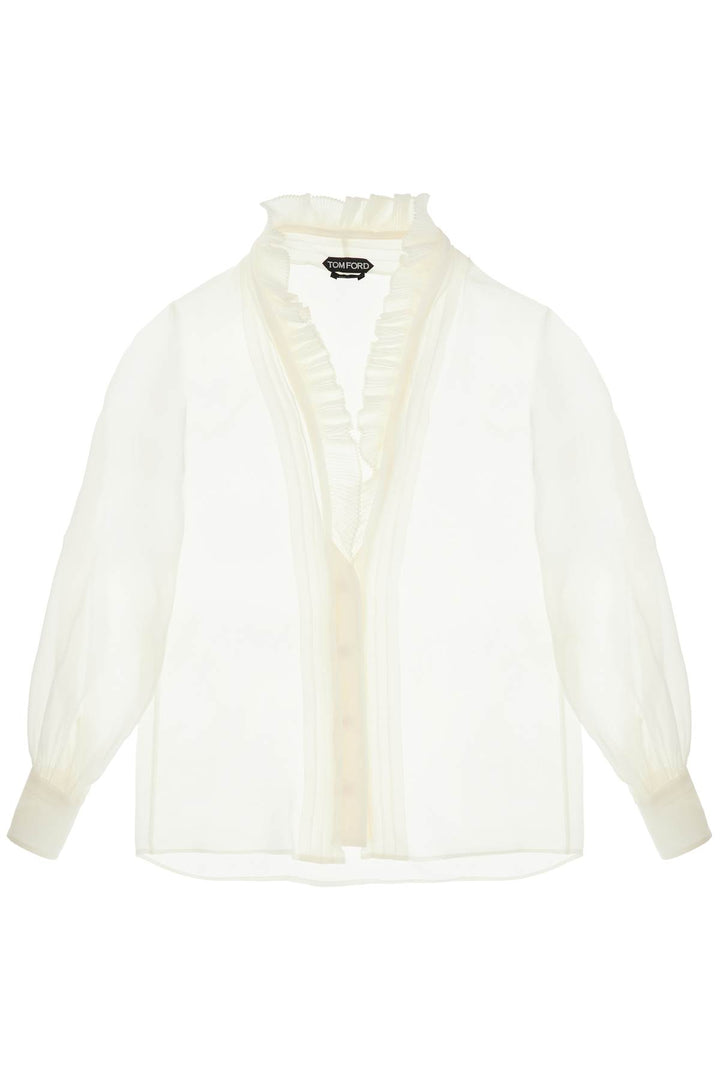 Tom Ford silk shirt with ruffled collar