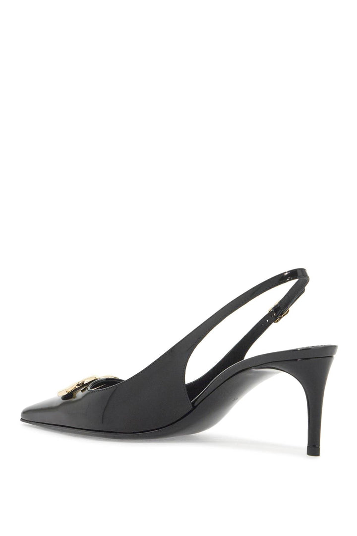 Dolce & Gabbana glossy leather slingback