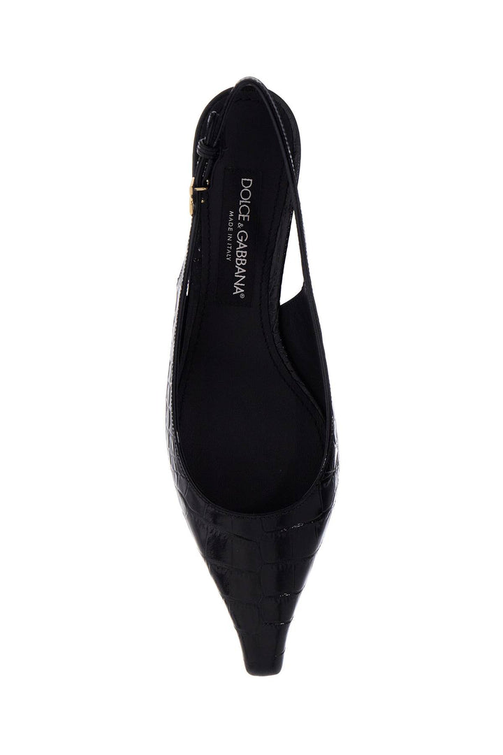 Dolce & Gabbana leather slingbacks