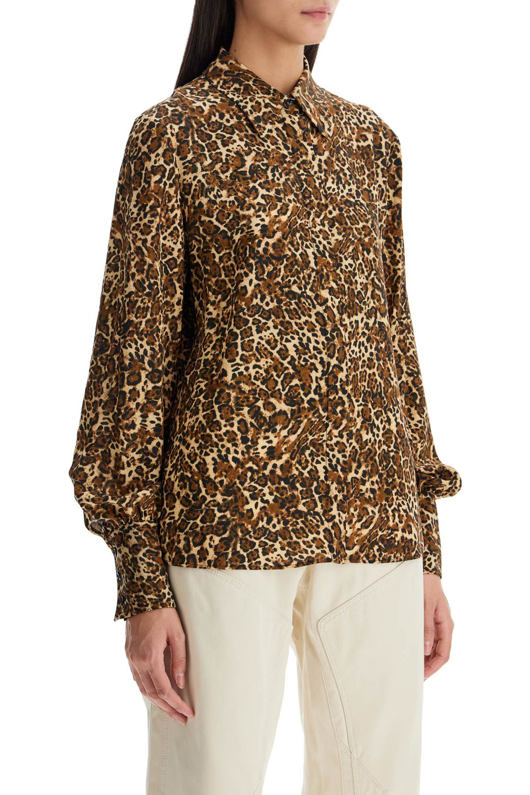 Isabel Marant "teysa silk leopard print