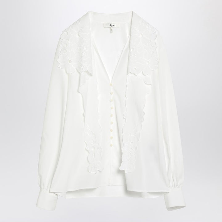Chloé shirt with embroidered bow tie
