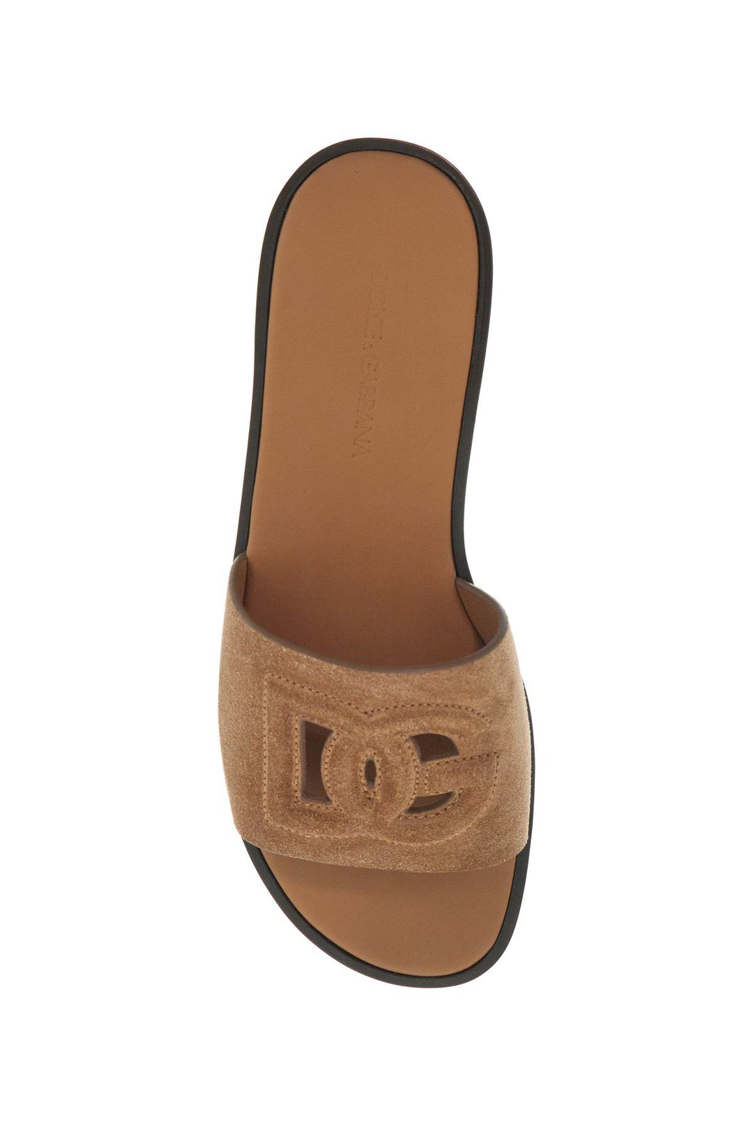 Dolce & Gabbana dg logo suede slides